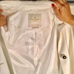 Kate spade White and grey 3/4 length coat